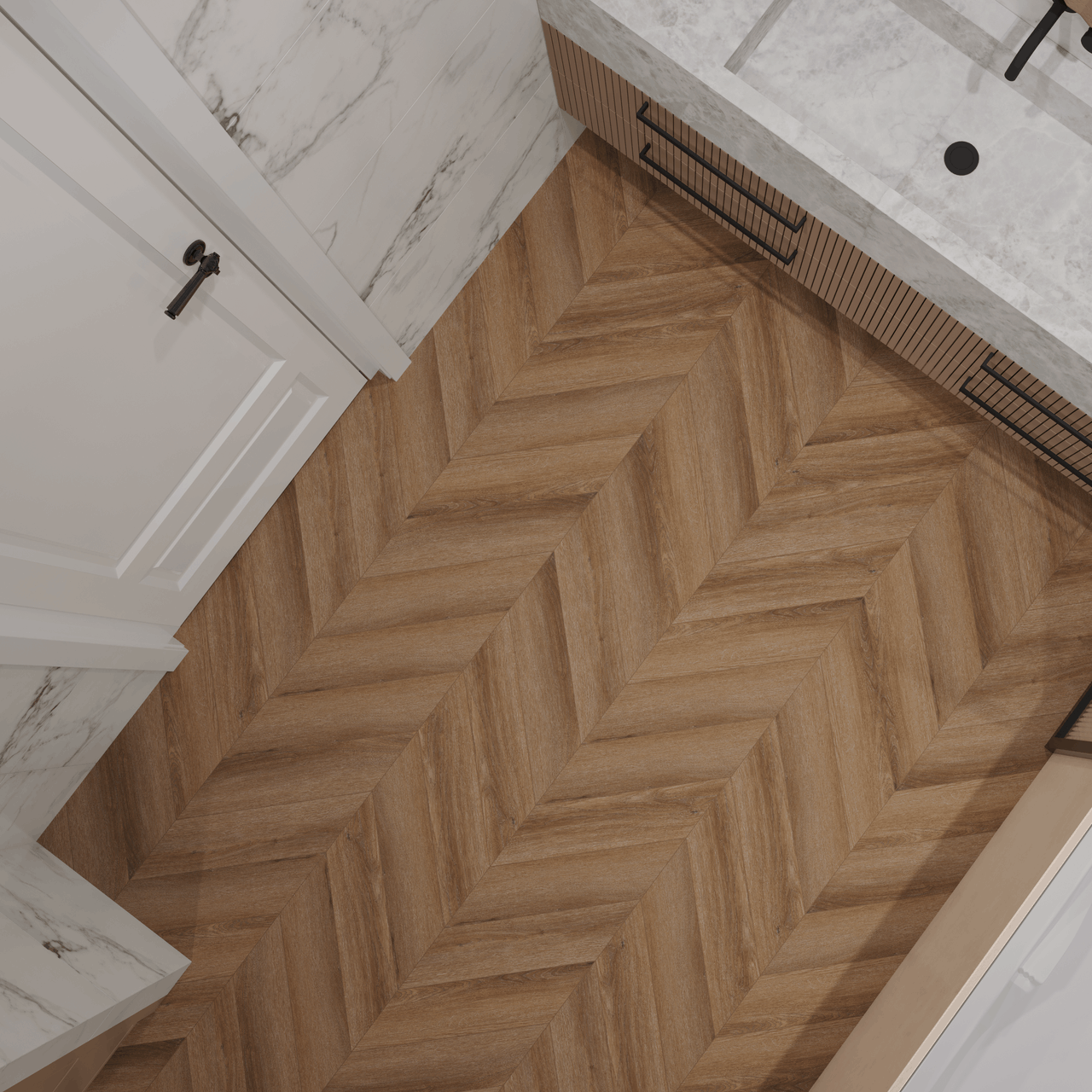 Кварцвинил Tulesna Искусство в шевроне (Art Chevron) 1011-6 Segreto