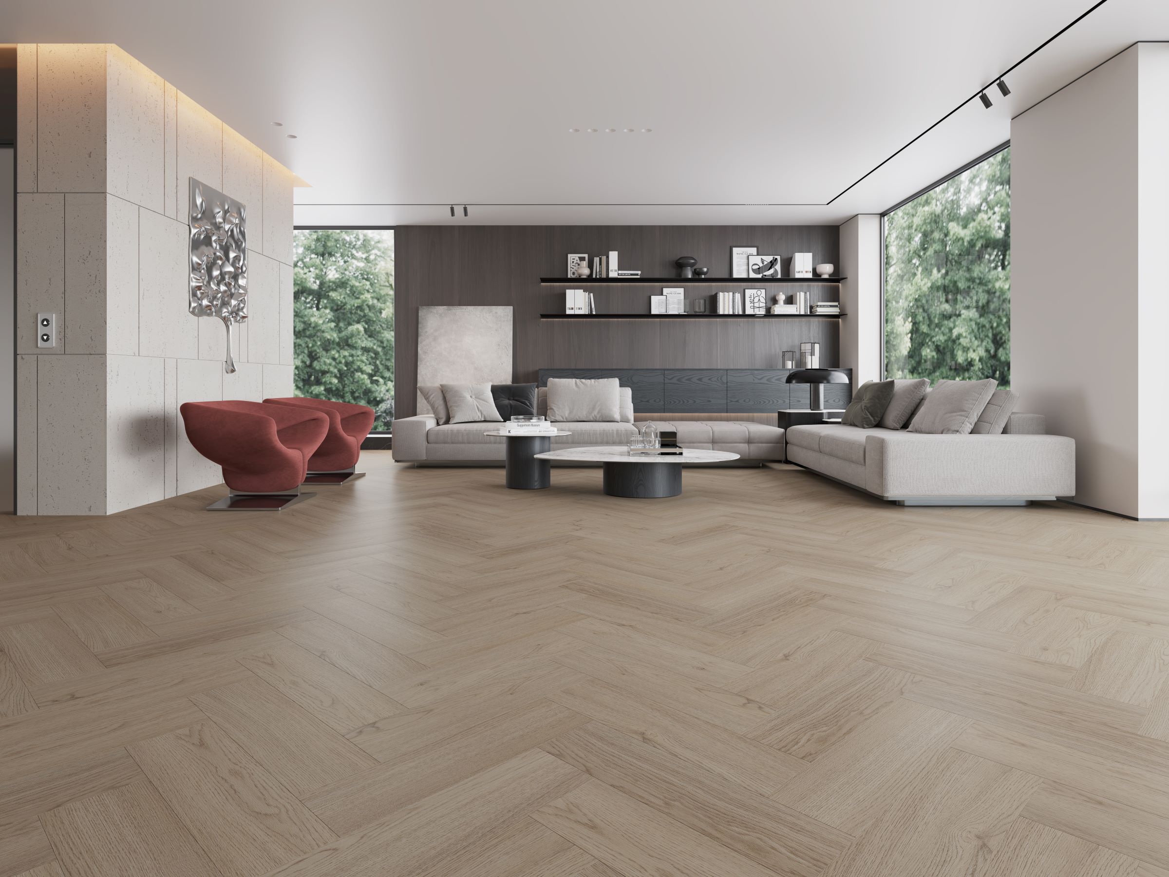 Кварцвинил AceFloor Ace Home Collection E-9019-3 Дуб Селект/ёлка