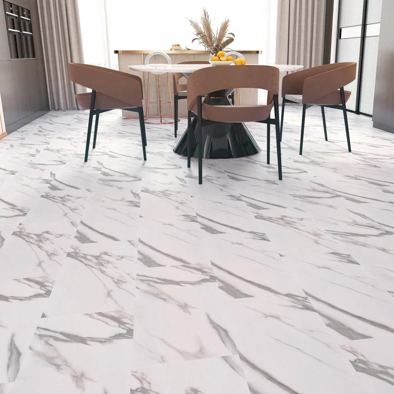 Кварцвинил Skalla Stone Fjord FR406 Плитка Мрамор Эльверум