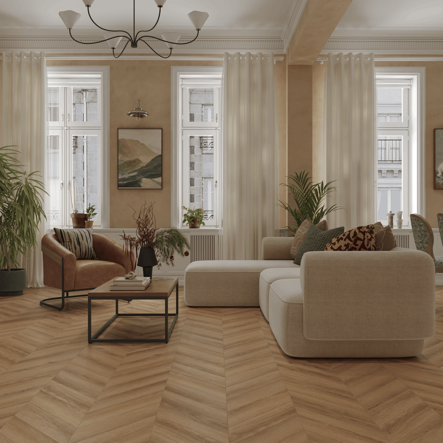 Кварцвинил Tulesna Искусство в шевроне (Art Chevron) 1011-3 Mare