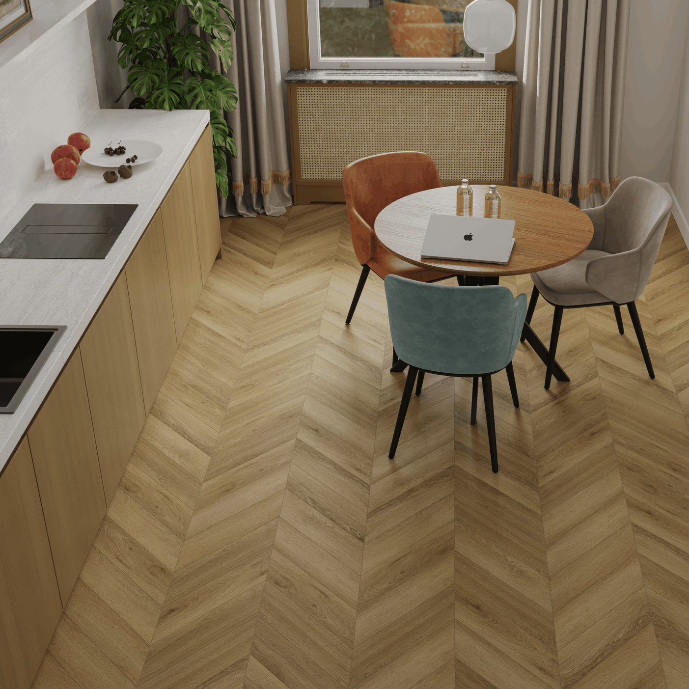Кварцвинил Tulesna Искусство в шевроне (Art Chevron) 1011-8 Fortuna