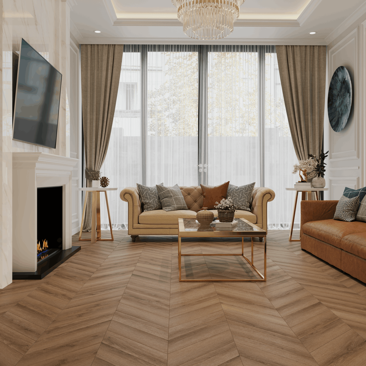 Кварцвинил Tulesna Искусство в шевроне (Art Chevron) 1011-4 Eterno