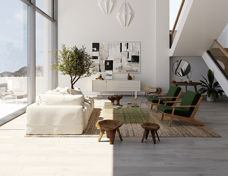 Кварцвинил CM Floor ScandiWood 01 Дуб Серый (С подложкой)